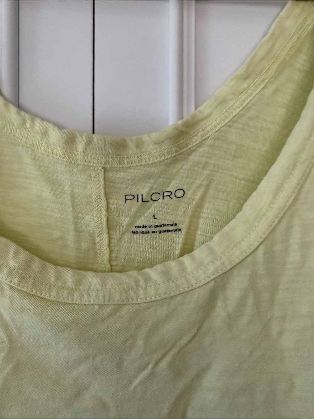 Pilcro Light Yellow Scoop Neck Tank Top
